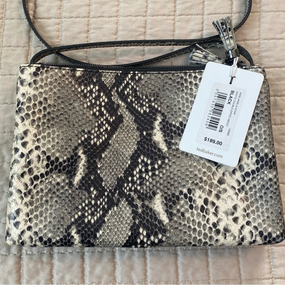 ☘️NWT! Ted Baker Snakeskin Crossbody Bag